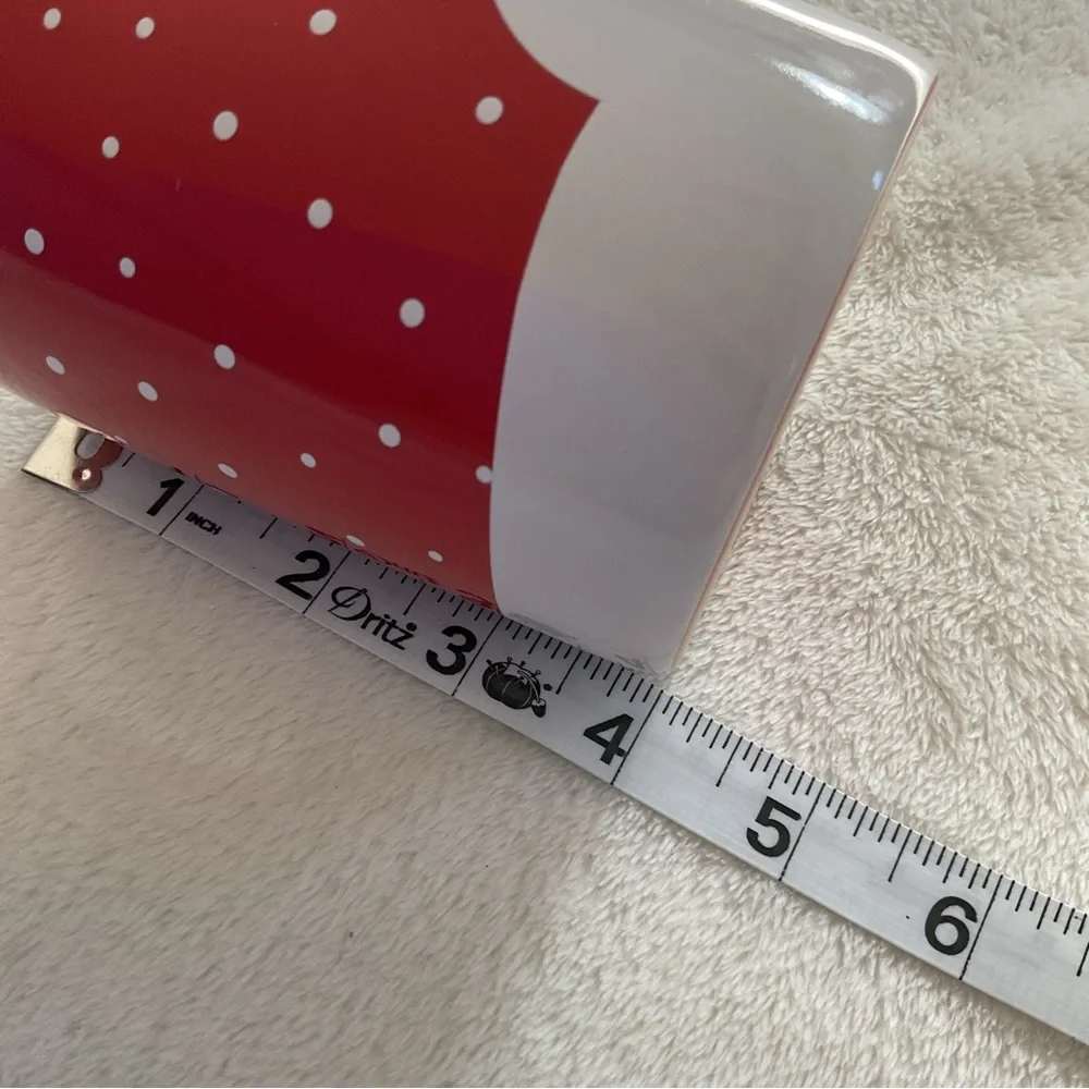 Crate & Barrel Winter Snowman Mug | Holiday Coffee Cocoa Cup Red White